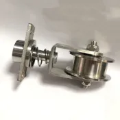 【台灣暢銷】不鏽鋼旋轉萬向輪帶板減震彈簧輪軸承庭院大門軌道H型U型V型滑輪【爆款】