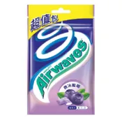 【Airwaves】超涼無糖口香糖超值包 微冰藍莓 62g 提神