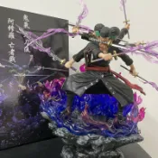 波波折扣社 【三頭六臂】索隆手辦 海賊王手辦 和之國手辦 GK手辦 動漫手辦 鬼氣九刀流阿修羅 超霸氣場景雕像 收藏級模型擺件