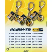 中信兄弟 扭蛋 鑰匙圈 迷你棒球小吊飾-林暉盛、李振昌、曾頌恩