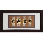 金玉滿堂  賜喜系列(錦鯉連年有餘) 金箔畫 81x42 cm 開運陶源 雅鑑鑫品-此幅畫形容 平安富貴 大豐收!
