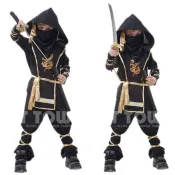 萬聖節表演服裝武士cos演出服夜行衣兒童成人火影忍者佐羅套裝