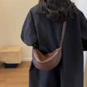 簡約氣質餃子包 通勤手提包 百搭斜挎包 女包 2025新款