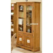 【zi_where】*鄉村風~3尺全實木磁磚四門書櫃/書櫥/收納櫃$14800 (高雄市區免運)