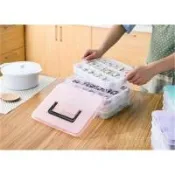 水餃收納盒速凍分格盒子託盤廚房放餃子盒冰箱塑料保鮮盒