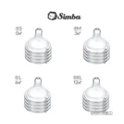 小獅王辛巴母乳記憶超柔防脹氣寬口十字奶嘴(S號 M號 L號 XL號)-4入 SW6331-4