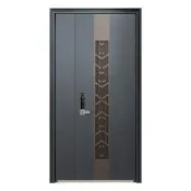 【品質驗證 免運】鑄鋁甲級門中門平開式通風防盜門家用安全門單門子母進戶門入戶門