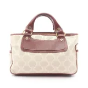 【DOKODEMO】【二手】 CELINE Boogie Bag Paris Macadam 米色/ブラウン帆布皮革女士手提包