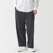【MUJI 無印良品】男透氣寬版直筒褲(深藍/墨灰/灰白)