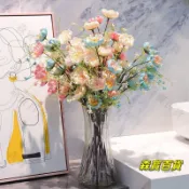 森寳百貨🌸輕奢高檔仿真花擺設杜鵑花假花客廳餐桌乾花束裝飾插花藝家居擺件