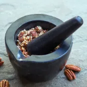 FOXRUN 美國 尖嘴大理石磨搗組(黑) / 研磨缽 磨藥機 搗泥器 杵臼 搗缽