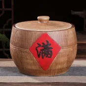 ⭐統編+免運⭐ 景德鎮陶瓷米缸 家用密封帶蓋款 10斤20斤50斤裝 防潮防蟲儲糧罐 茶餅水缸兩用