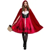 (店+)小紅帽服裝-大人版 WULA烏拉 小紅帽服裝 小紅帽與大灰狼服裝 紅色斗篷 紅兜帽  童話故事服裝