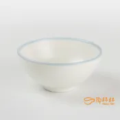 【陶杯杯】碗粿碗 瓷碗 飯碗 AS03-04-09 復古淺藍邊湯碗小碗中式餐廳 餐具餐盤 碗盤杯筷 台灣現貨