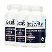 【美國BestVite】必賜力超級OMEGA-3魚油膠囊3瓶組(120顆*3瓶-效期至2027/7/31)