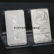 .甄選紀念幣.. 美國紀念幣1OZ 銀條美國勘探者美國金屬銀條紀念章紀念品