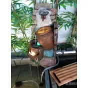 廠商直銷【假山流水 風水擺件 假山魚池】戶外魚池造景陶罐水循環庭院陽台假山古法魚缸流水造景景觀裝飾i4z6r5ma3p