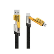(店+)JS購物 四合一機甲充電線 type c 快充線 充電線 USB PD快充 適用蘋果安卓 傳輸線 加固線材 通用型傳輸線