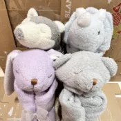 正版公司貨-有電子發票 美國 Angel Dear 動物嬰兒安撫巾(附盒) 哈士奇 灰熊 恐龍