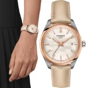 TISSOT 天梭  錶 PR 100 俐落簡約時尚女錶-T1502102611100/皮帶34MM