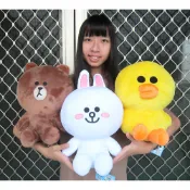 正版line熊大娃娃~兔兔娃娃~趴姿熊大玩偶 莎莉~line好朋友~熊大 熊美 饅頭人莎莉 ~line friend