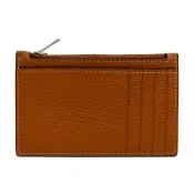 COACH 男款素面牛皮名片信用卡多卡夾零錢包(楓糖咖)