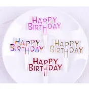 ☀孟玥購物☀happy birthday 生日快樂 塑膠插卡 生日插卡 生日插牌