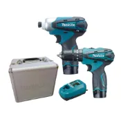 (店+)【MAKITA 牧田】10.8V雙機組 DK1493 DK1493-C BL1015電池 (TD090+HP330) 中崙五金