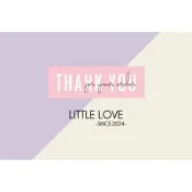 ［Little love ］thank  you禮品裝飾感謝貼紙 信封密封貼（2.5x7.5）一組5貼