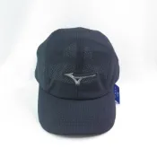 MIZUNO 運動路跑帽 J2TWD10109 休閒運動帽 銀彩質感Logo 環保材質 台灣製 黑【iSport愛運動】