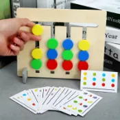 喜挖2店 四色遊戲 兒童早教邏輯思維訓練啟蒙教具智力開發幼兒園玩具