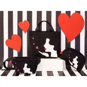 全新7-11 x LULU GUINNESS 漫天飛吻系列 托特包 現量