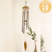 誠信行商店 風鈴/掛飾/裝飾 大6管現代簡約清新夏日和風響叮當銅色銀色掛飾掛件門掛音樂風鈴