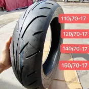 [可開發票]半熱熔摩托車輪胎120/130/140/150/160/180/55/70-17防滑真空外胎j4花紋隨機