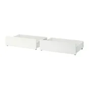 【IKEA 宜家家居】MALM 雙人高床框用床底收納盒, 白色, 200 公分