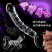 x送潤滑液x 愛情月台‧螺旋纏繞拉拉環水晶玻璃棒 *R-20.情趣用品.跳蛋.飛機杯.按摩棒TENGA.GENMU.筆鮑