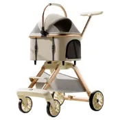 (店+)【Quality 聚家】寵物推車 貓狗手推車 寵物外出推車（可折疊/可分離/結構穩固）貓狗旅行推車 便攜式寵物推車 寵物出行推車