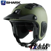 ❖茂木站 MTG❖ 法國 SHARK ATV-DRAK 半罩 安全帽 越野車 沙灘車 帽簷 通風 輕量。消光軍綠