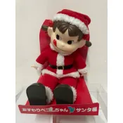 不二家 peko牛奶妹 聖誕老公公  座姿娃娃 模型人偶 玩具擺件