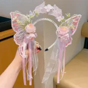 『臺現』 100%正品春節禮盒洛麗塔髮飾古風蝴蝶頭飾花仙子配飾髮箍精靈甜美漢服配飾