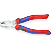 (店+)KNIPEX 02 05 180鍍鉻防銹雙料舒適柄強力型鋼絲鉗 老虎鉗 新版雙料手柄