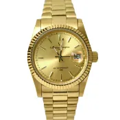 柒彩年代 valentino coupeau低調刻度素面金色手錶【NEV76】