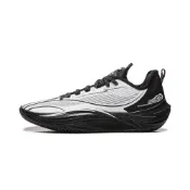 (店+)【LI-NING 李寧】ABAU083-13 LiNing李寧 颶風 風暴眼 全掌䨻科技 跑動型後衛鞋 穩定支撐 低幫 籃球鞋 男款 標準白黑色