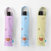 【Rainbow House】小熊麵包坊自動傘|超輕量260g|21吋|台灣福懋傘布(防曬/抗UV/防風/安全不回彈)