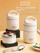 喜挖2店 【此商品為2入組】保溫飯盒湯盒上班族保溫桶小型湯盒湯杯粥杯湯壺可攜式早餐盒小巧