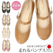 現貨（售完為止） 日本製ARCH CONTACT 拱形鞋帶，2.5 厘米鞋跟，低跟，平底  步行輕鬆舒適女鞋