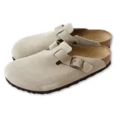 現貨 Birkenstock Boston 麂皮半包拖鞋 男女 淺褐色 勃肯波士頓懶人鞋 穆勒鞋 休閒涼鞋0060461