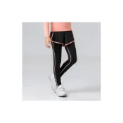 (店+)運動褲女壓力褲兒童假兩件緊身褲夏天休閒女童壓縮褲透氣高彈塑身褲輕薄速乾瑜伽褲訓練褲機能戶外跑步登山健身褲吸濕排汗大童束褲