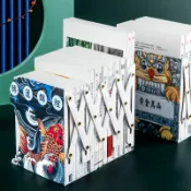 設彩品牌旗艦店 書本收納架 南國書香國潮風可伸縮書立架折疊書夾書靠書立桌上學生用簡約夾書器桌面收納課桌神器創意書檔書隔板加厚大號【xy4457】