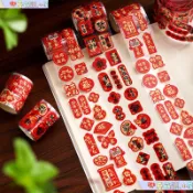 台灣✨ 出貨 ✨ 2026 馬年 新年貼紙 封口貼 春節祝福貼紙 招財大吉福字旺財可愛卡通裝飾貼 年節手帳貼紙 喜慶紅色